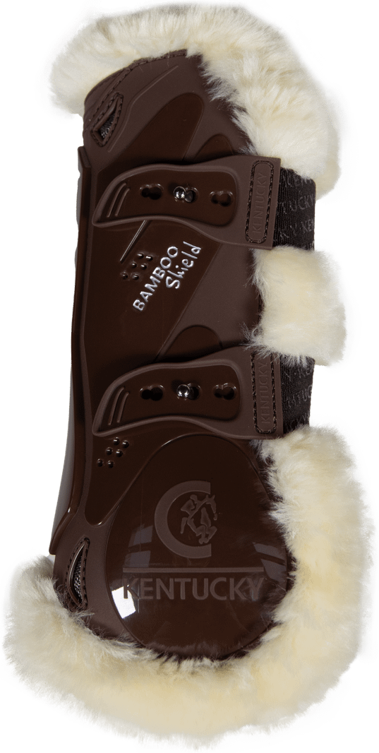 Kentucky Vegan sheepskin tendon boots bamboo elastic Ruskea/Natural