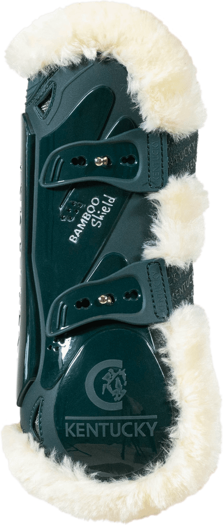 Kentucky Vegan sheepskin tendon boots bamboo elastic Tumman vihreä/Natural