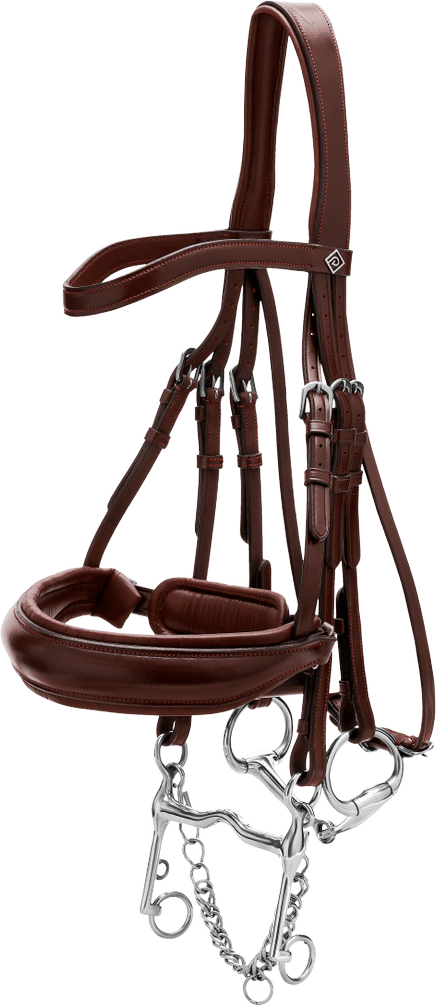 Dy'on Matte Large Crank Noseband Kankisuitset Ruskea