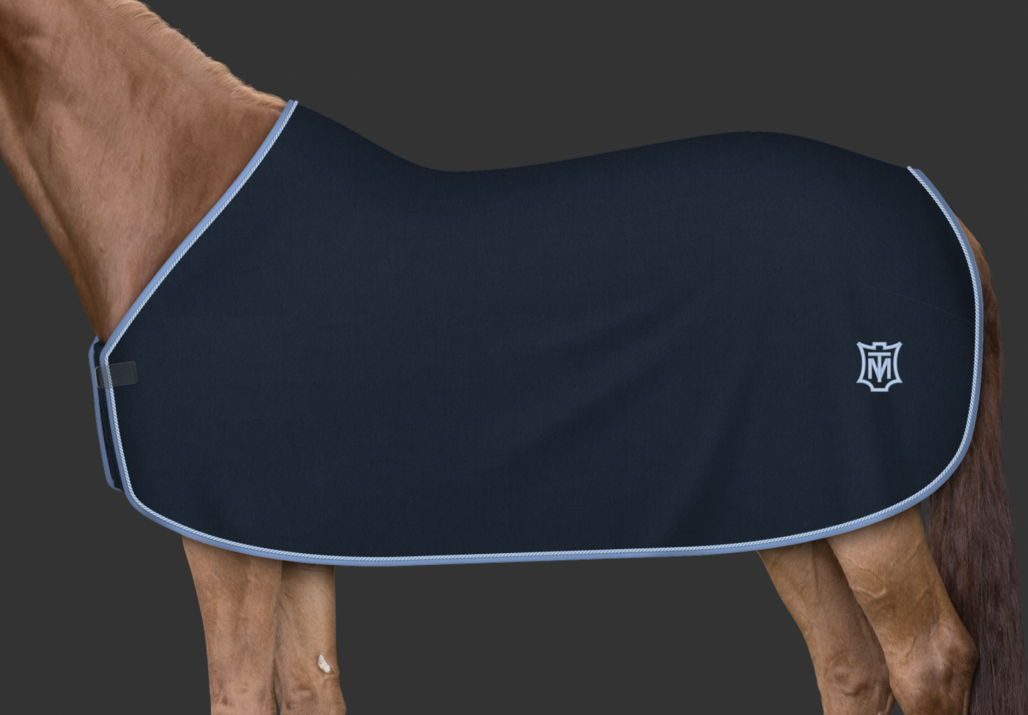 Mattes custom fleece-loimi Navy/Vaaleansininen