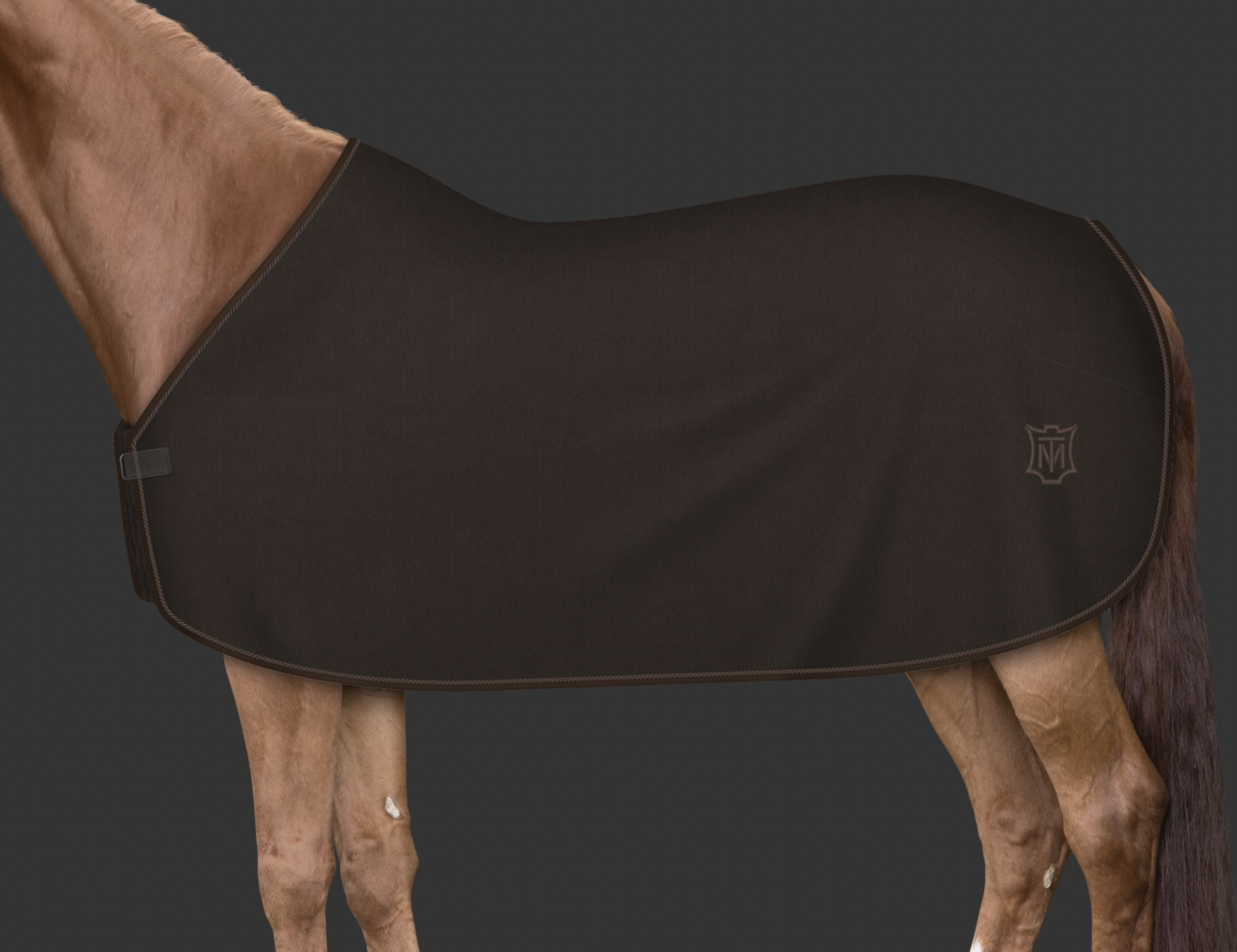 Mattes custom fleece-loimi Ruskea