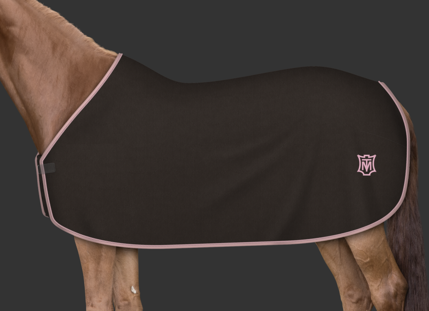 Mattes custom fleece-loimi Ruskea/Vaaleanpunainen