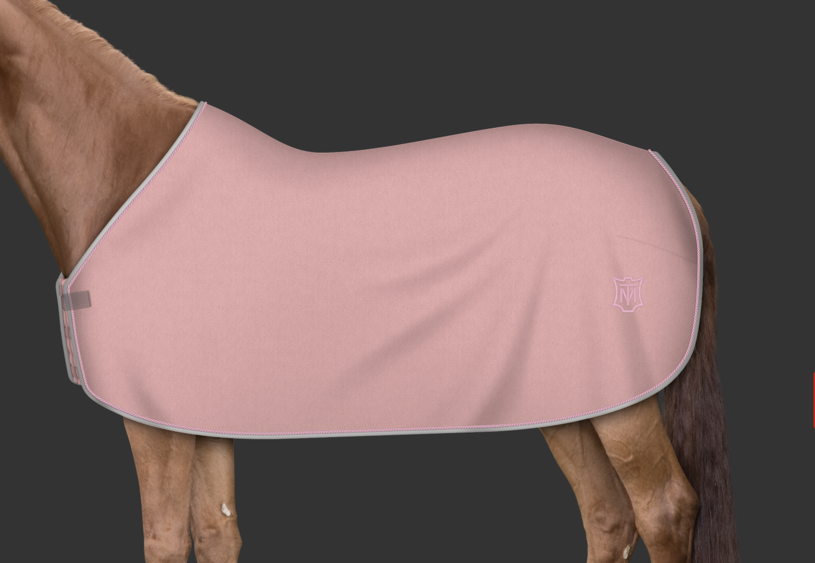 Mattes custom fleece-loimi Vaaleanpunainen/Harmaa