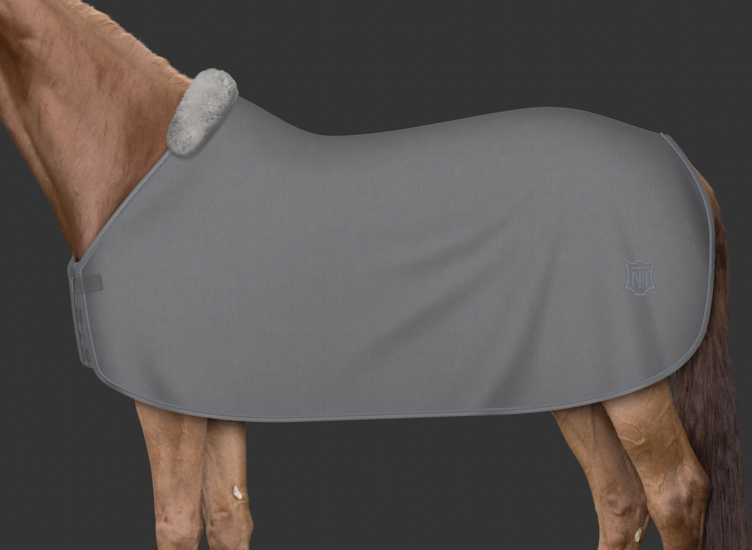 Mattes Custom fleece-loimi fur Harmaa