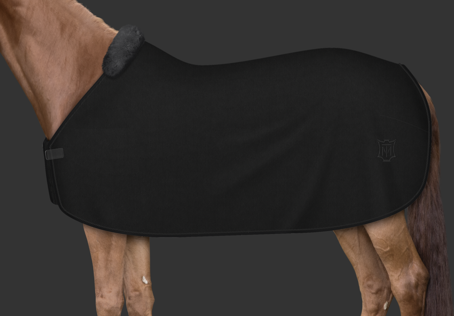 Mattes Custom fleece-loimi fur Musta