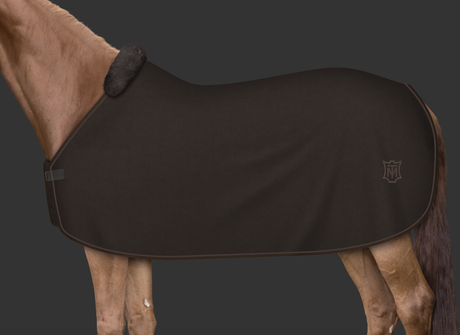 Mattes Custom fleece-loimi fur Ruskea