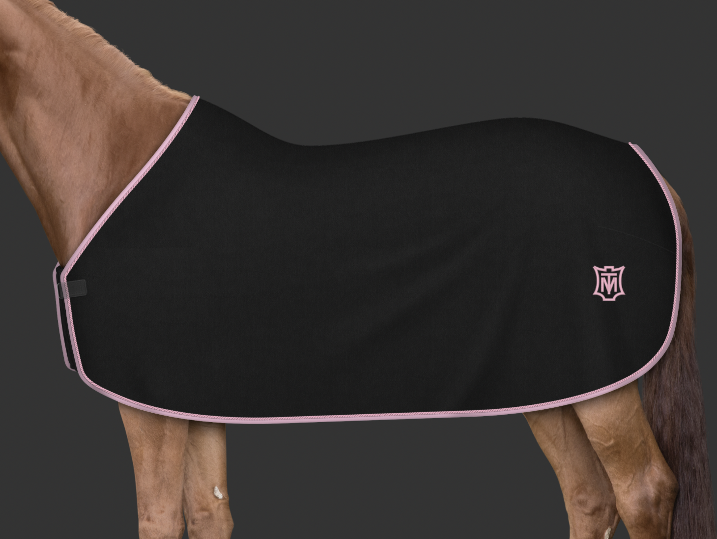 Mattes custom fleece-loimi Musta/Vaaleanpunainen