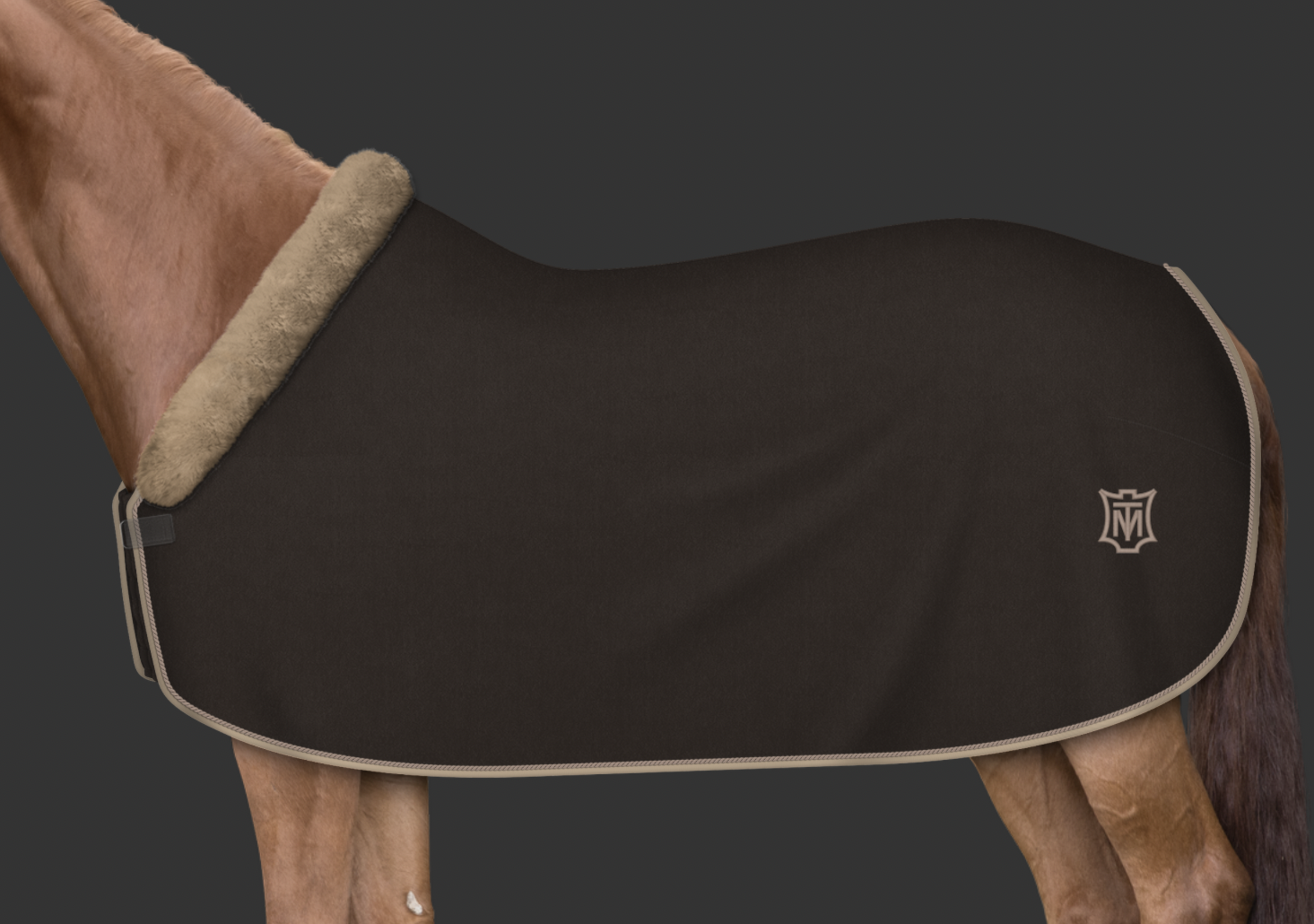 Mattes Custom fleece-loimi fullfur Ruskea/Beige