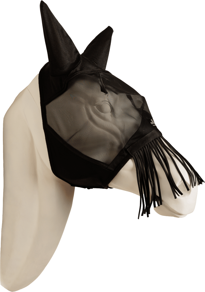 Kentucky classic ötökkähuppu with ears & nose tassels Musta