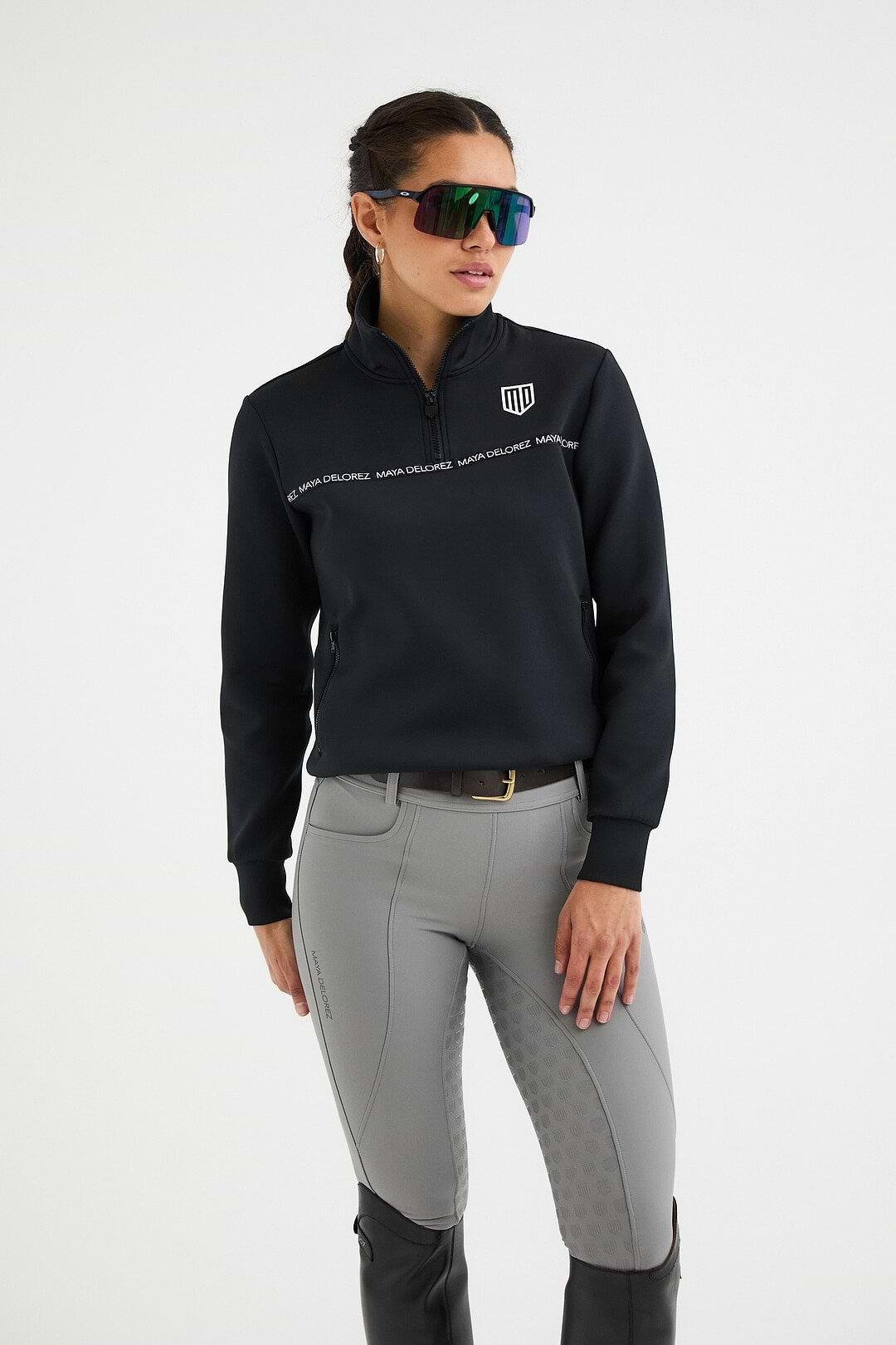 Maya Delorez Chris Half Zip Unisex Musta