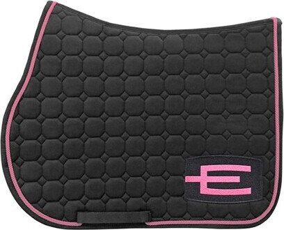 Equiline Octagon E-logo satulahuopa 2-nyörillä Musta/Glitter Pink