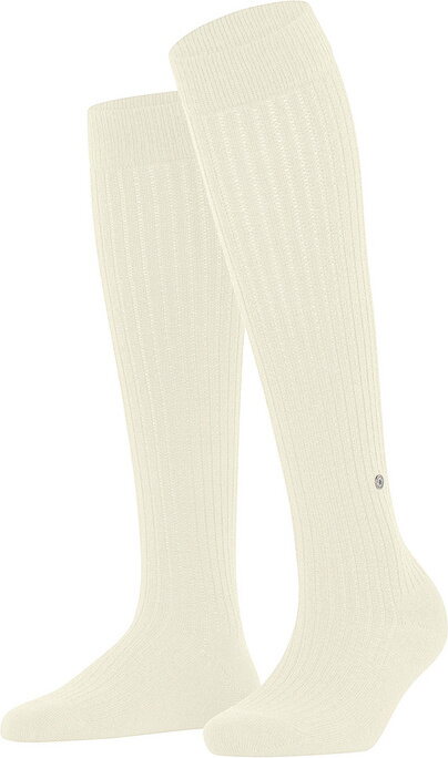 Burlington Loom naisten polvisukat Wool White
