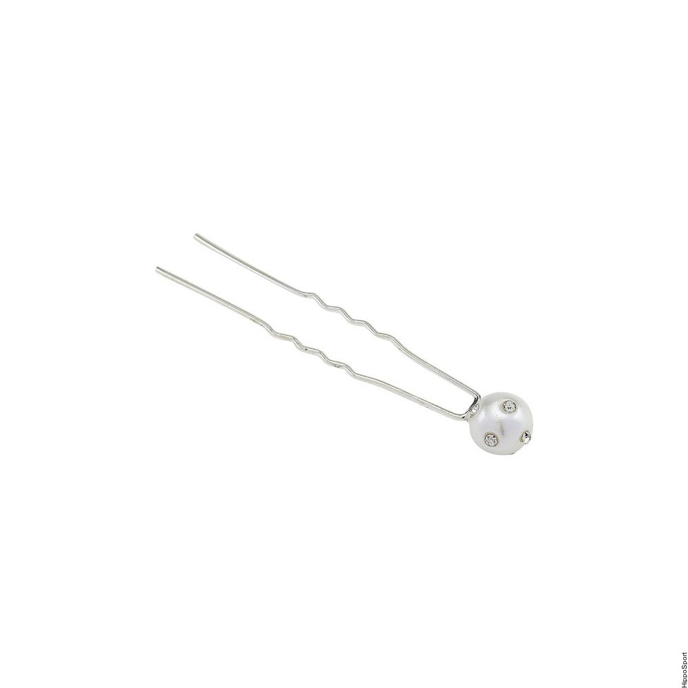 Pearl hiuspinni Silver/Crystal