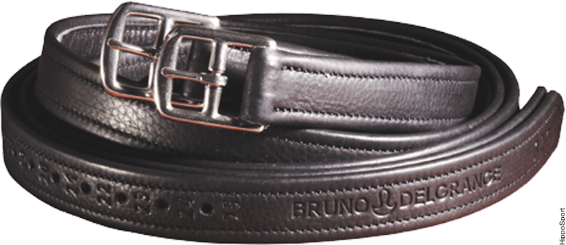 Bruno Delgrange joustamattomat jalustinhihnat Musta