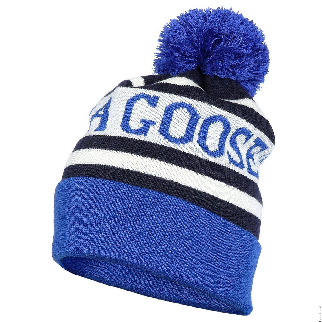 Canada Goose Mens Logo Pom Toque Navy/Pacblue