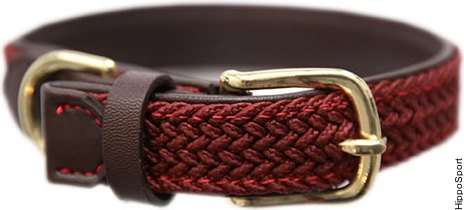 Kentucky Plaited Nylon koiran kaulapanta Viininpunainen