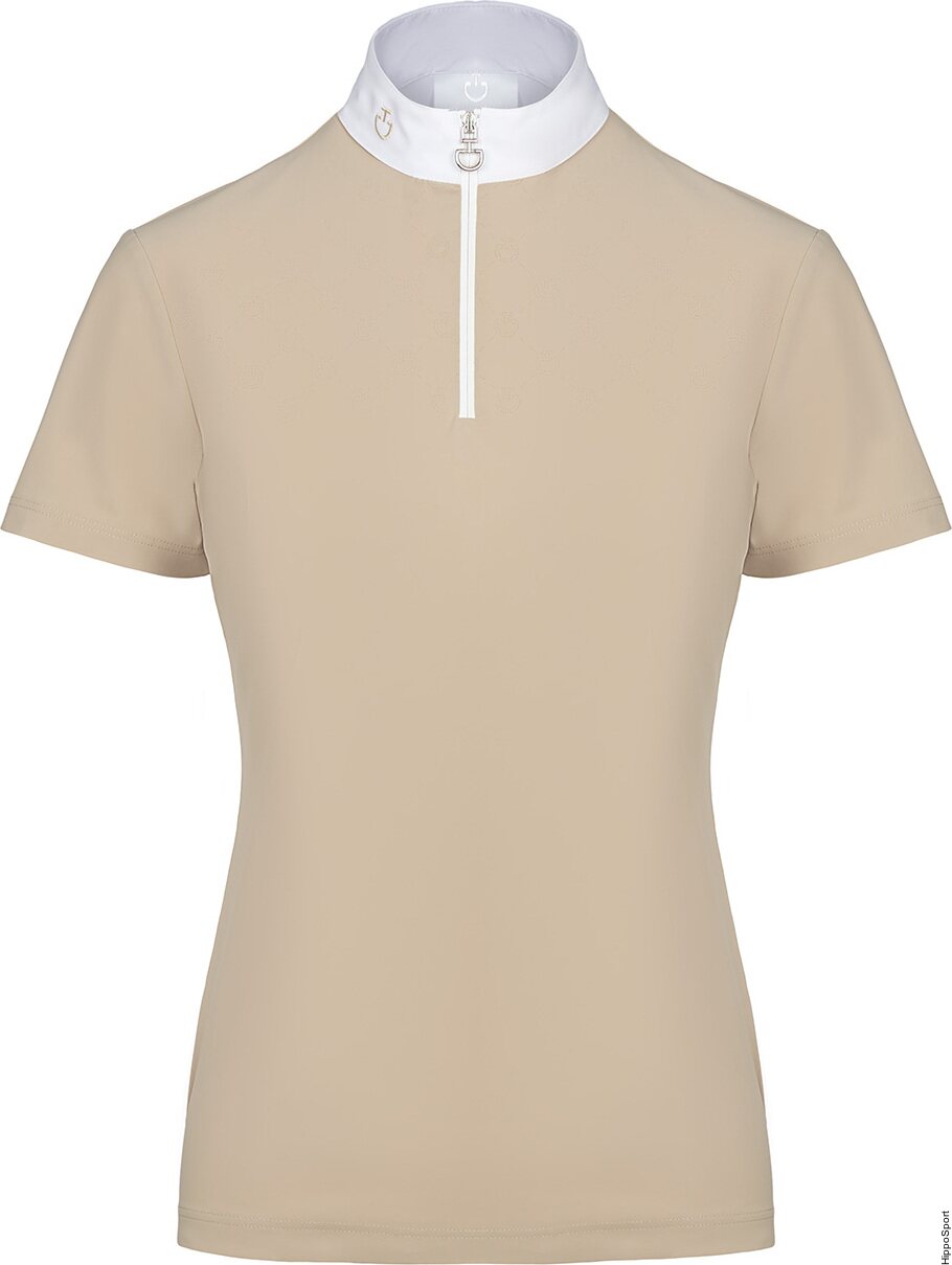 Cavalleria Toscana Motif S/S Competition Polo kisapaita Beige