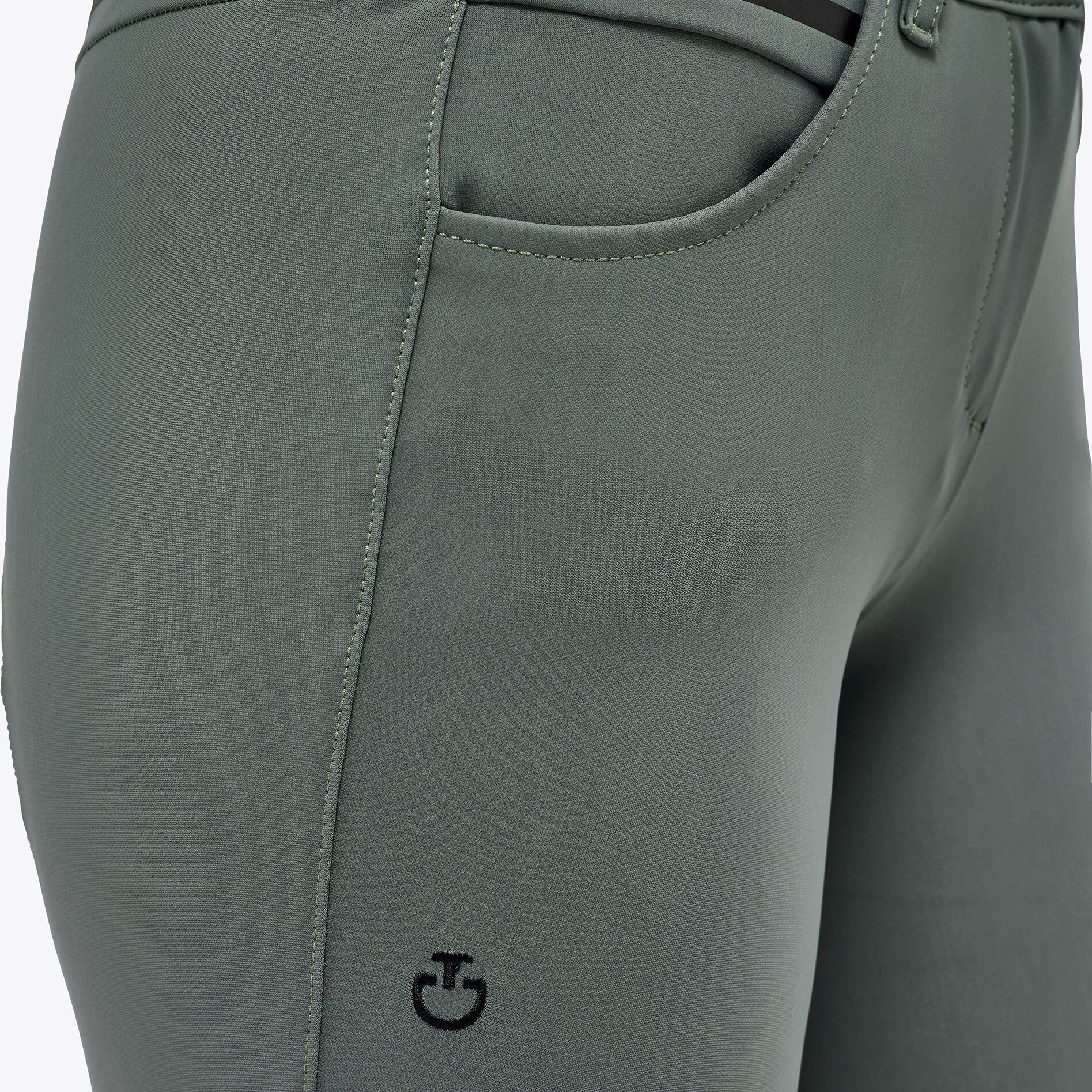 Cavalleria Toscana Silicone Print CT Logo polvipaikkaiset ratsastushousut Vihreä