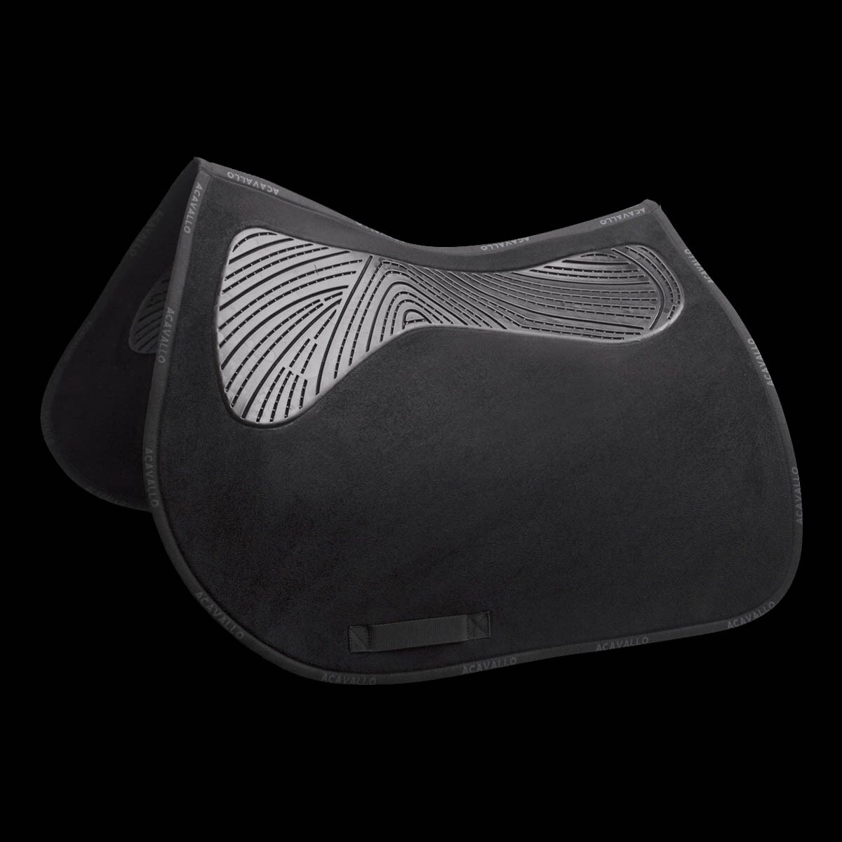 Acavallo Twin Sided Gel Pad liukuestehuopa Musta