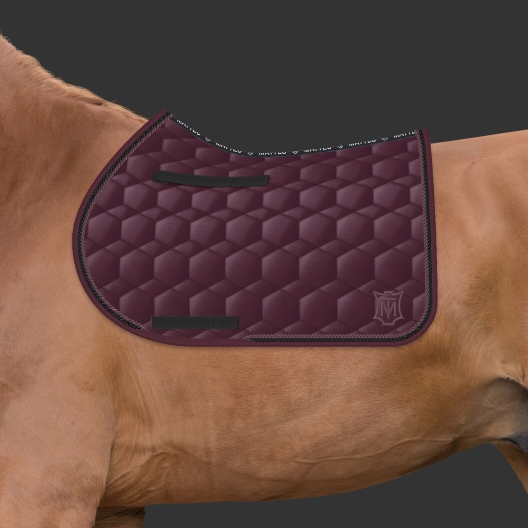 Mattes Sheen Square satulahuopa kahdella nyörillä Blackberry + nyörit musta/blackberry