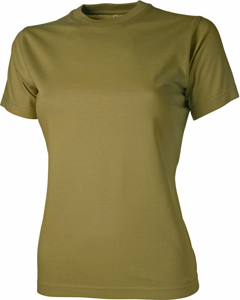 Naisten puuvillainen t-paita Auckland Lady Oliivinvihreä (655)