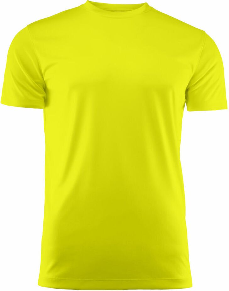 Miesten tekninen t-paita Run Kirkas keltainen (222)