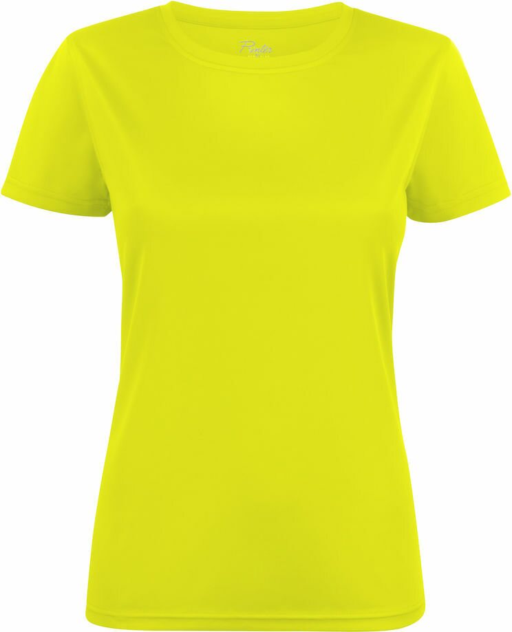 Naisten tekninen t-paita Run Kirkas keltainen (222)