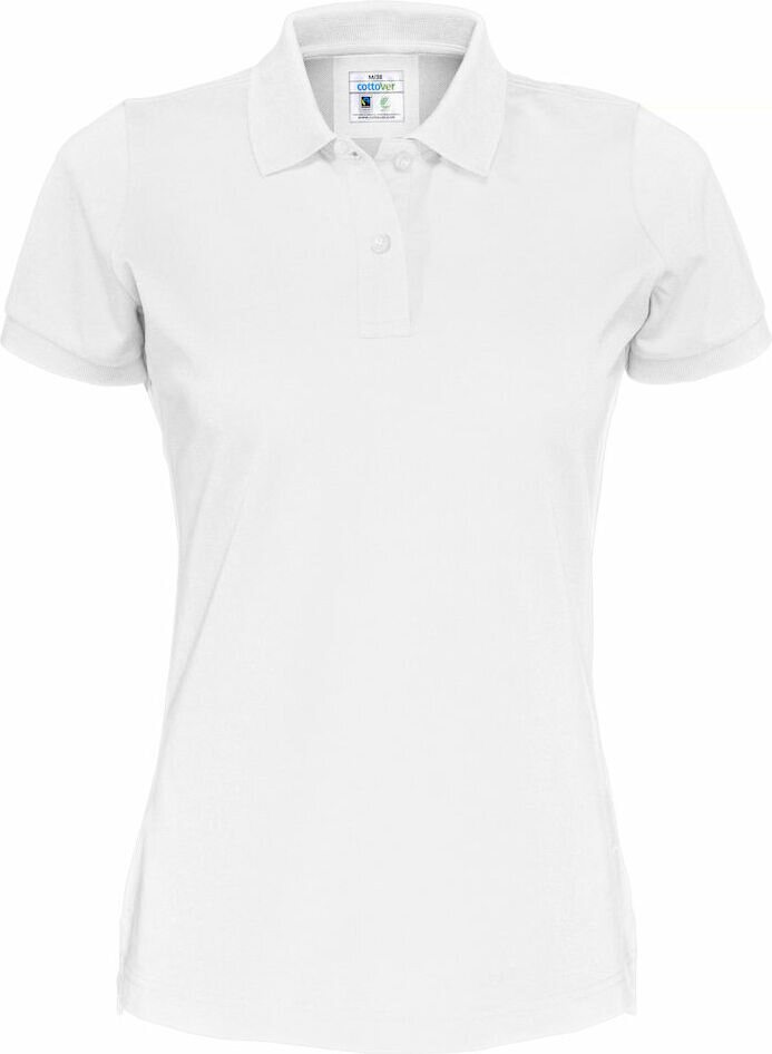 Naisten klassinen Pikee Lady Valkoinen (100)