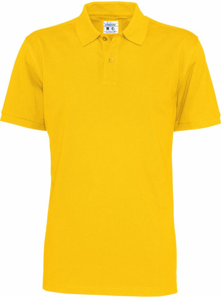 Miesten klassinen Pikee Keltainen (255)