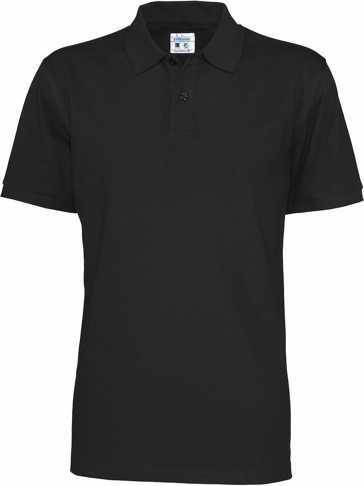 Miesten klassinen Pikee Musta (990)