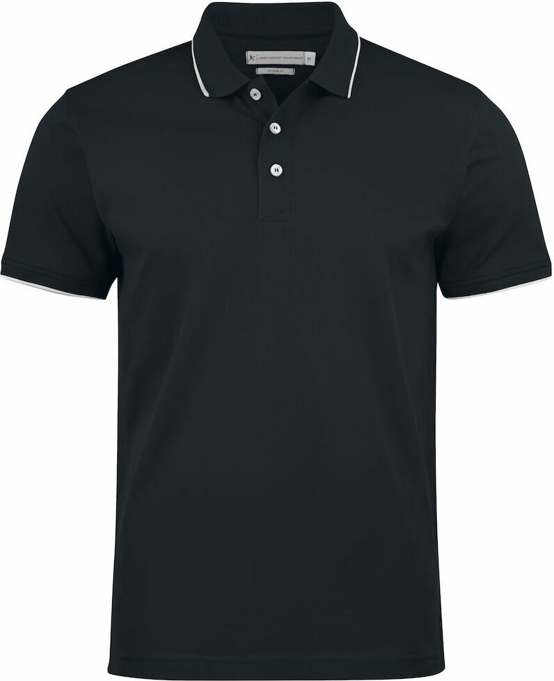 Miesten klassinen pikee Greenville Modern Musta (900)