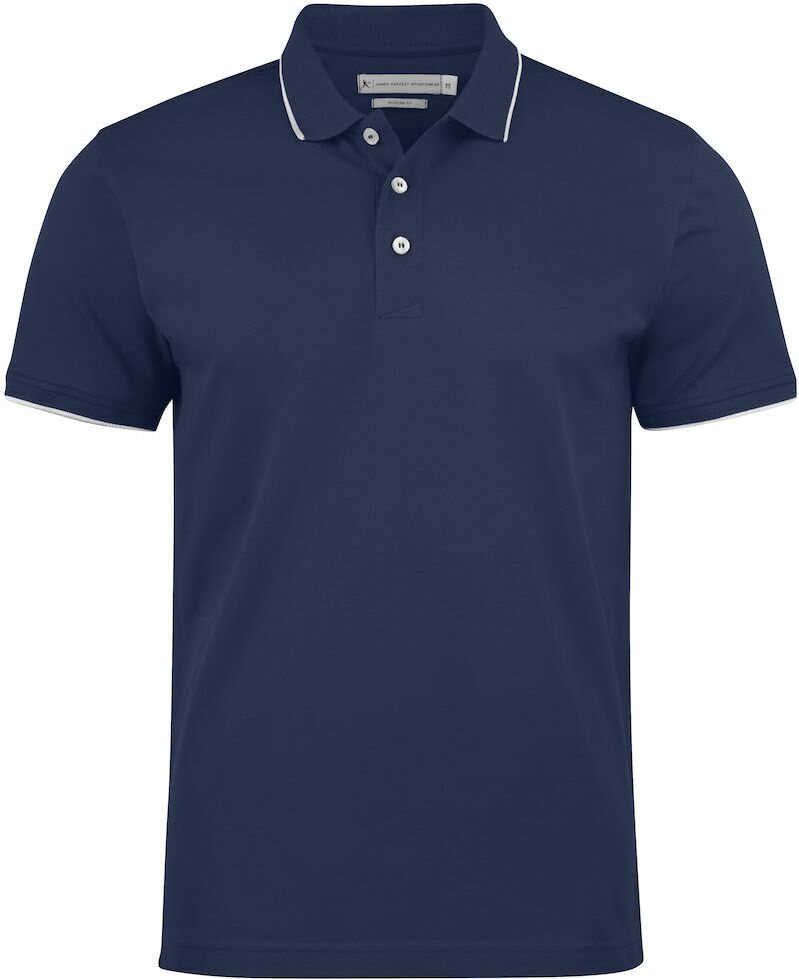 Miesten klassinen pikee Greenville Modern Tummansininen (600)