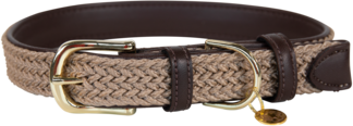 Kentucky Plaited Nylon koiran kaulapanta Beige