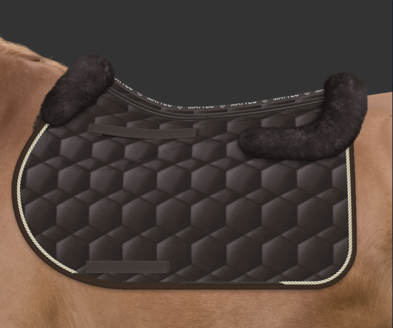 Mattes Correction lampaankarvasatulahuopa Ruskea/Champagne