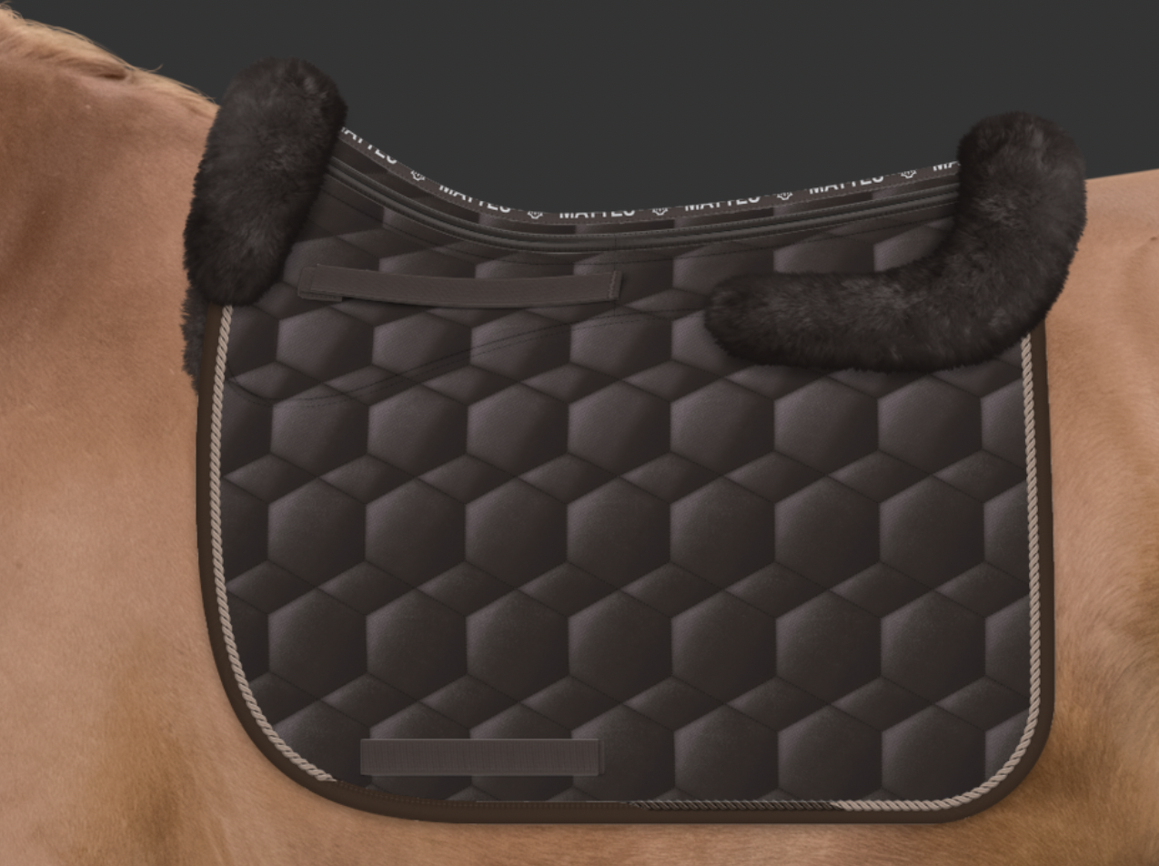 Mattes Correction lampaankarvasatulahuopa Ruskea/Pigeon