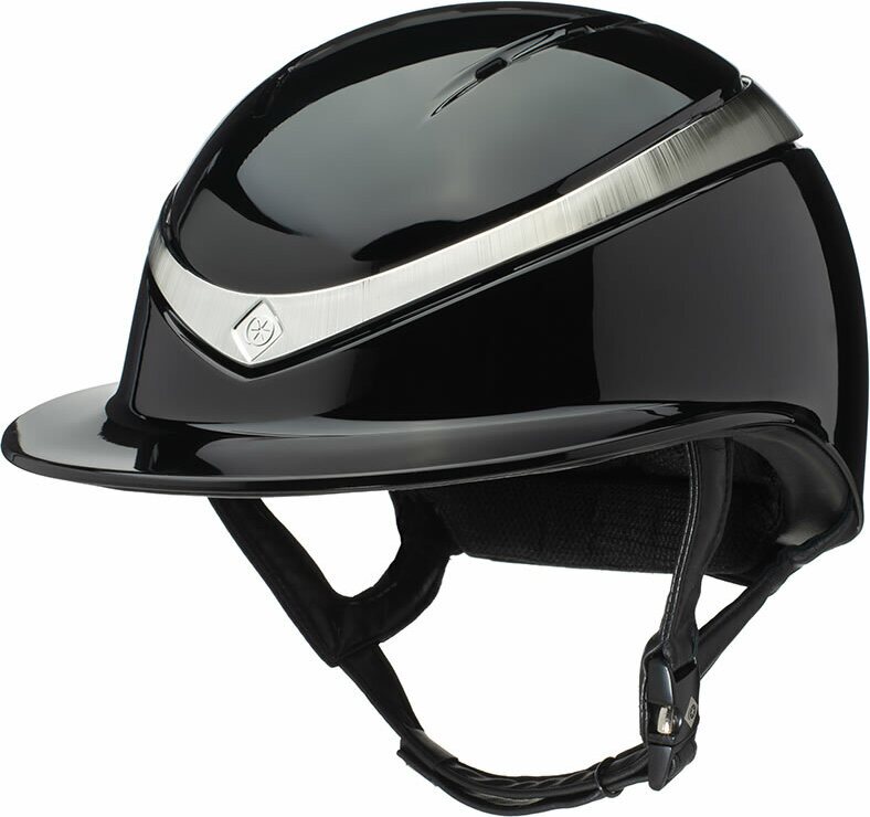 Charles Owen Halo Glossy ratsastuskypärä Platina