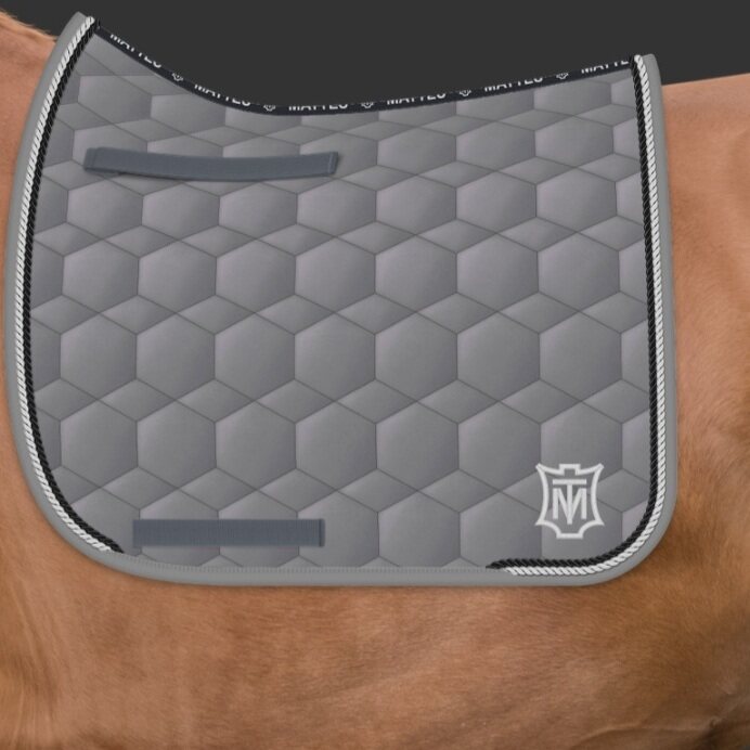 Mattes Sheen Square satulahuopa kahdella nyörillä Harmaa + nyörit musta