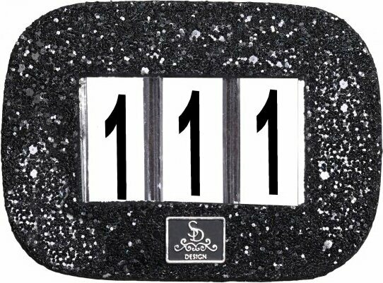 SD Design glitter kisanumero Musta