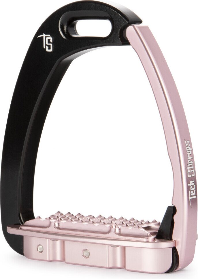 Tech Stirrups Venice lasten turvajalustimet Musta/Vaaleanpunainen