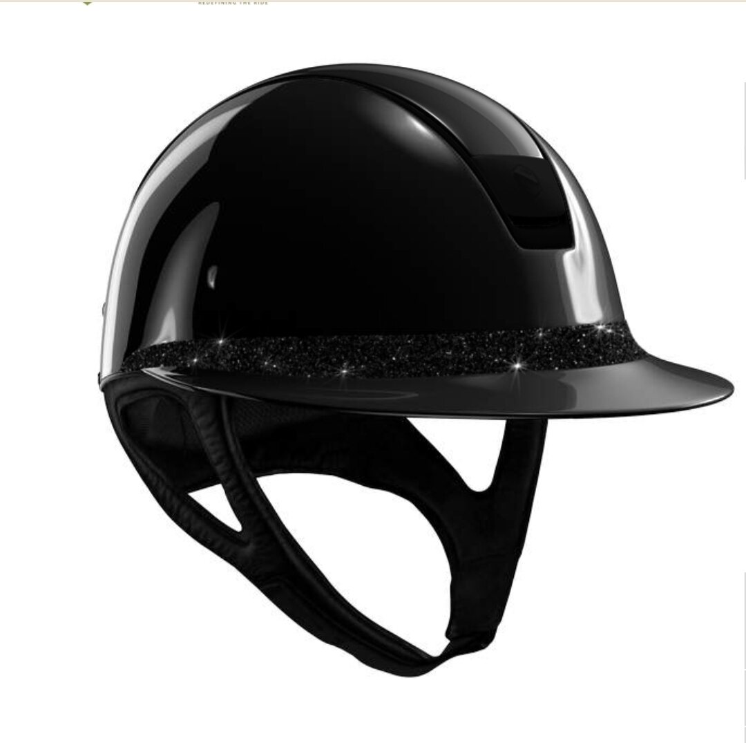 Samshield Miss Shield Custom Glossy Ultra Fine Rock 2.0 ratsastuskypärä Musta