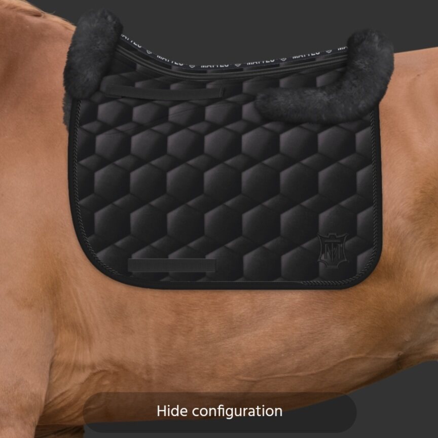 Mattes Correction lampaankarvasatulahuopa Musta/Musta