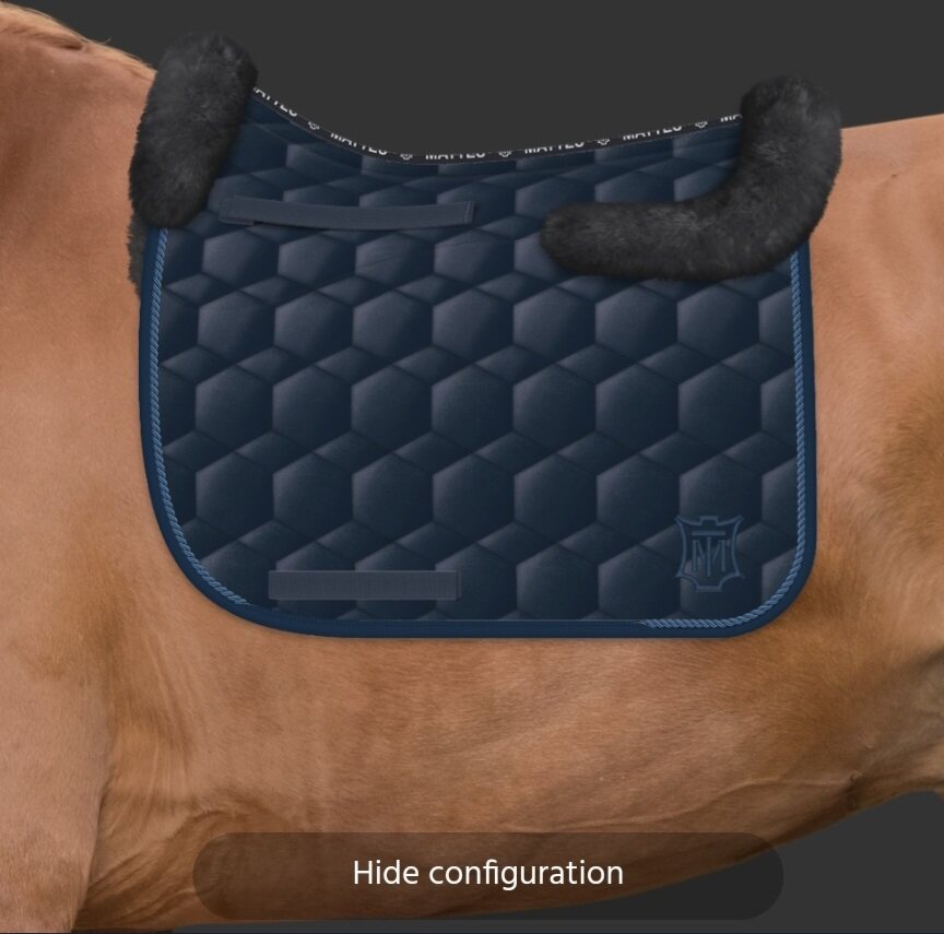 Mattes Sheen lampaankarvasatulahuopa Navy/Graphite