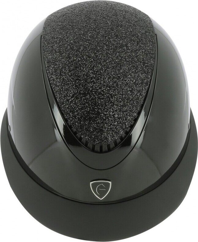 EquiThéme Wings Mips ratsastuskypärä Glossy Musta Glitter