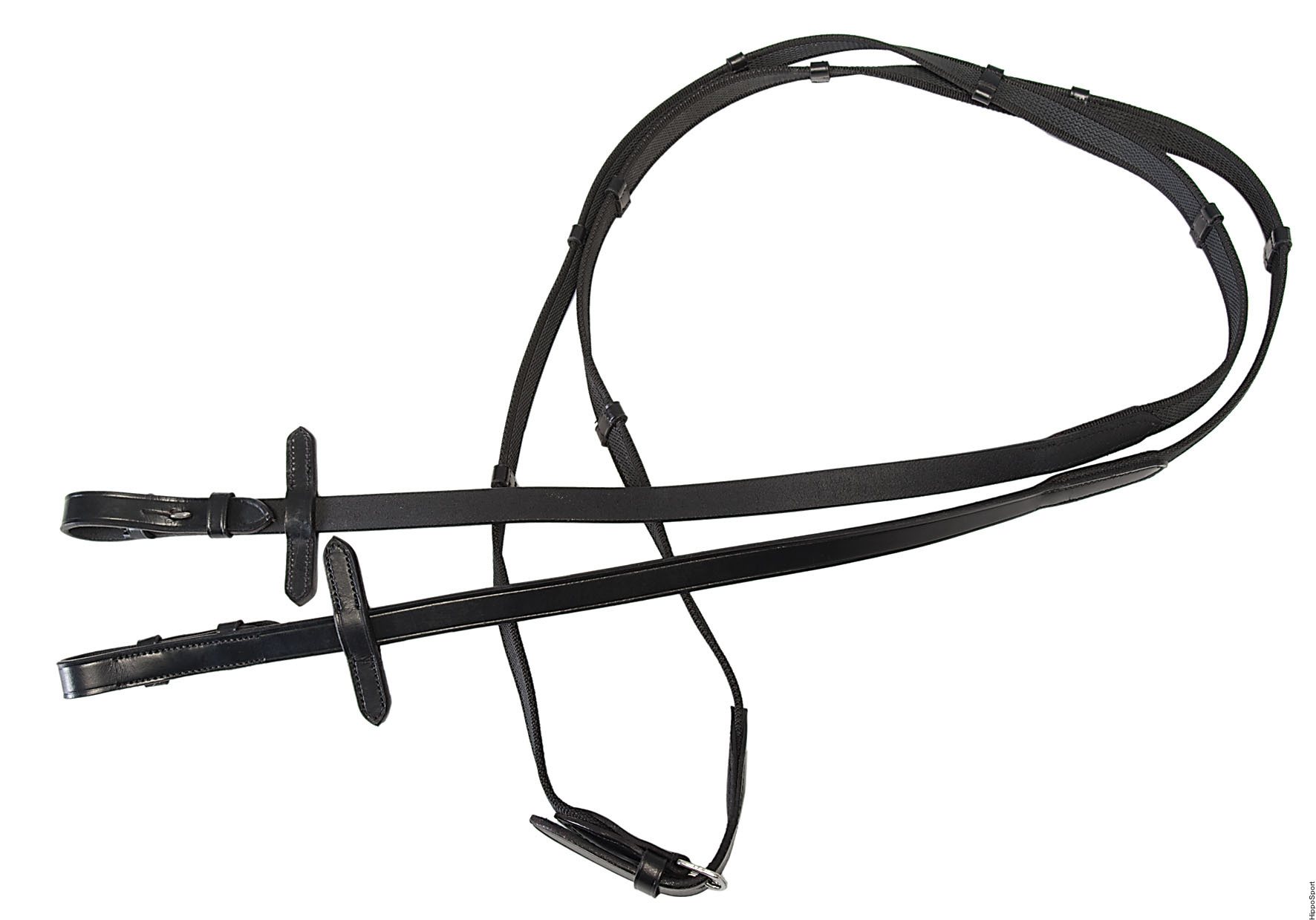 Horse Comfort Anti-slip ratsastusohjat Musta