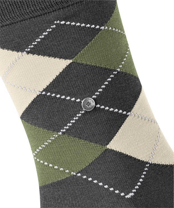 Burlington Manchester miesten polvisukat Tummanharmaa/vihreä