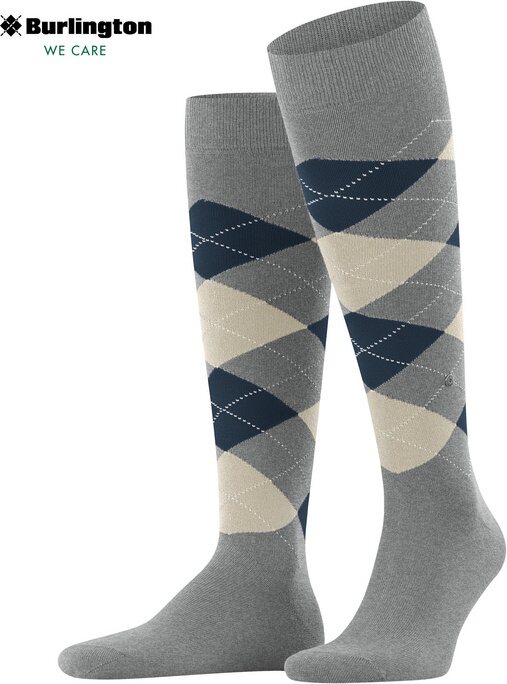 Burlington King miesten polvisukat Light Grey mel.