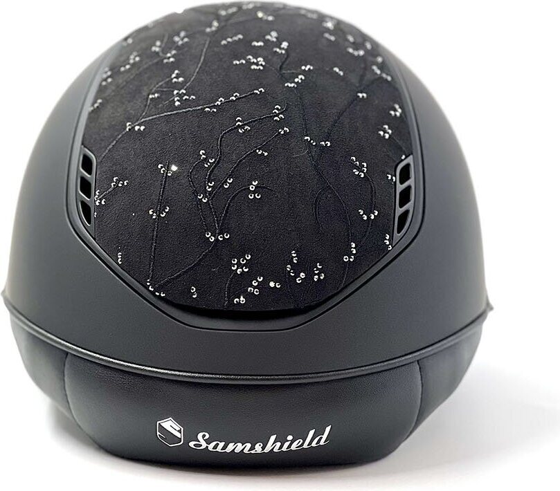 Samshield Miss Shield 2.0 custom Crystal Leaf ratsastuskypärä Musta