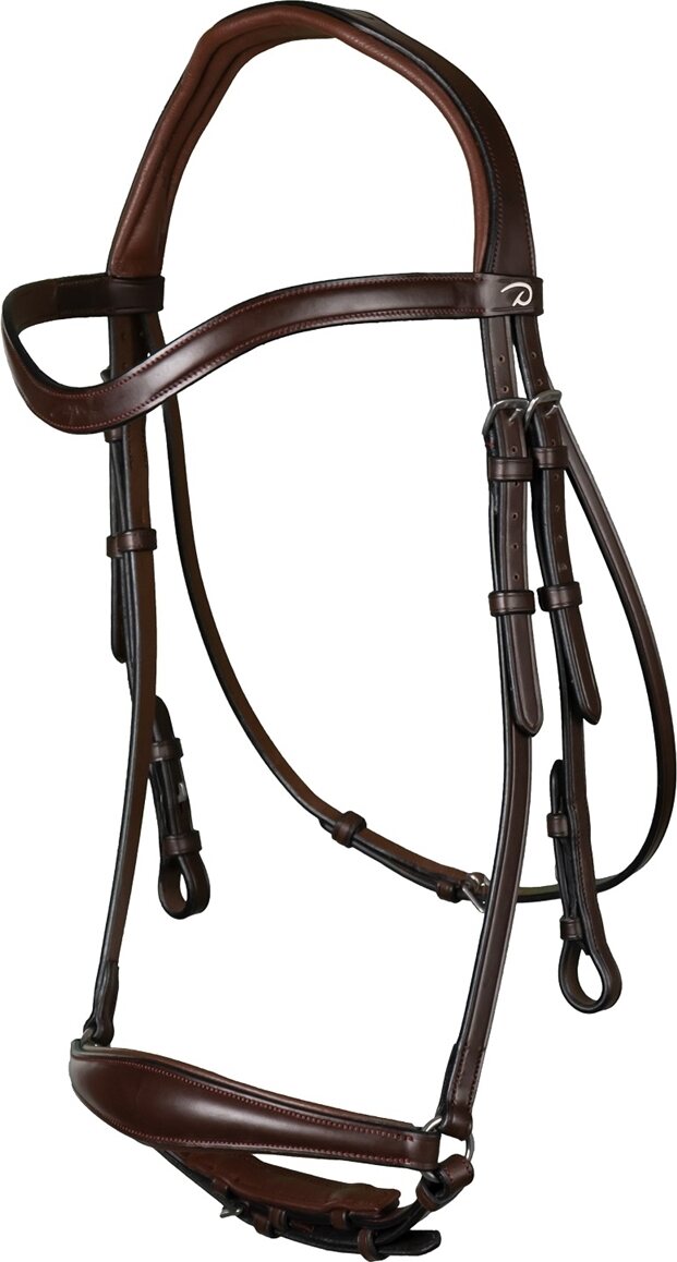 Dy'on Dressage Collection Flat Leather suitset remonttiturpahihnalla Ruskea