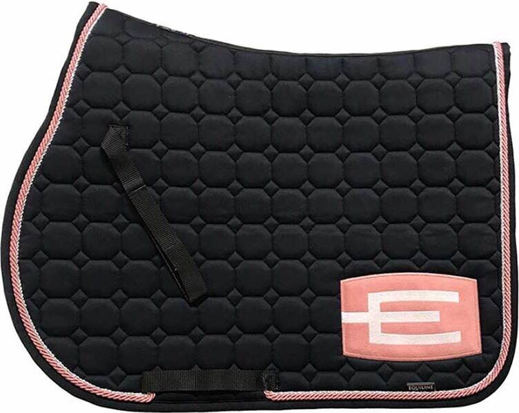 Equiline Octagon E-logo Glitter satulahuopa 2-nyörillä Musta/Old Rose