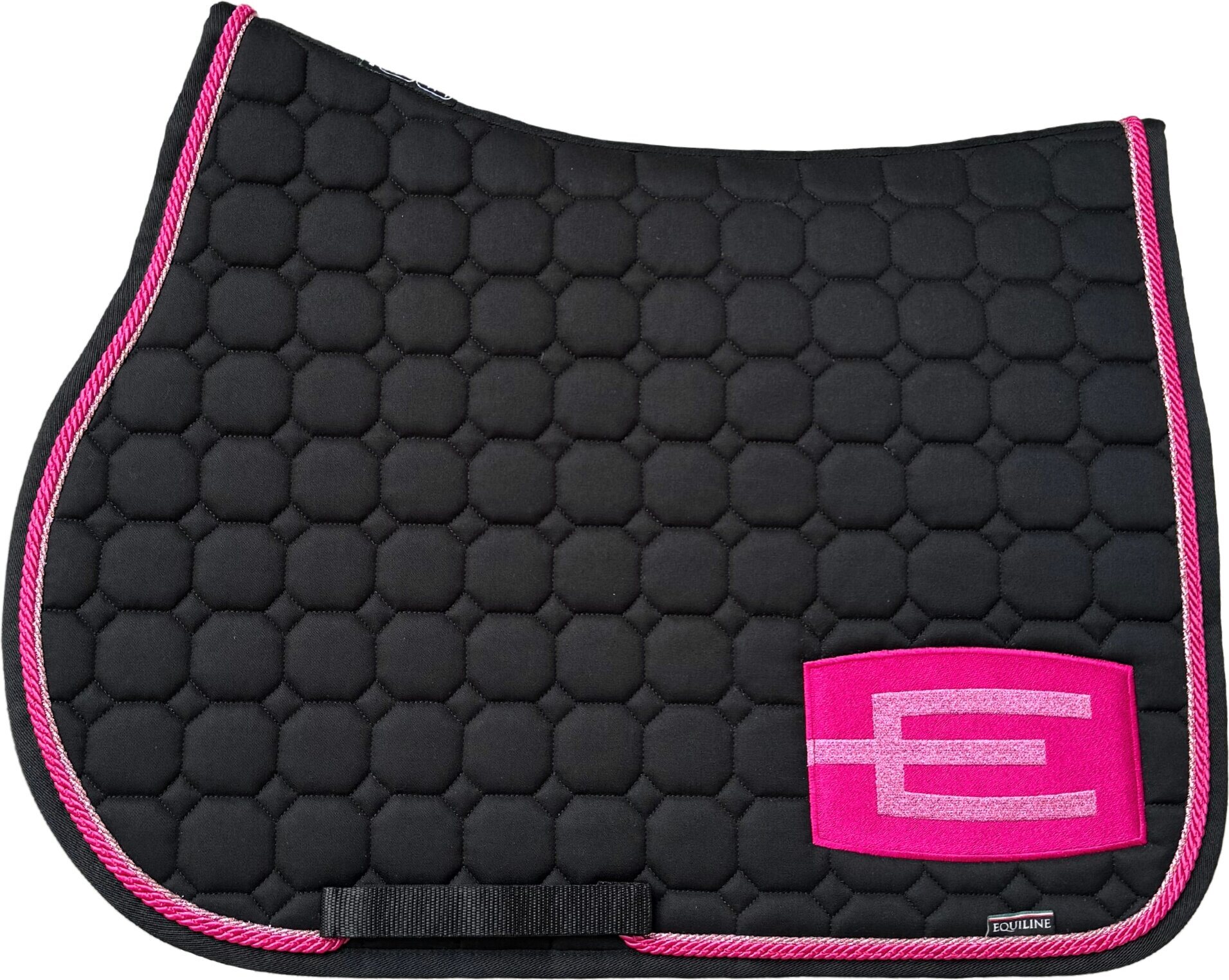 Equiline Octagon E-logo Glitter satulahuopa 2-nyörillä Musta/Pinkki